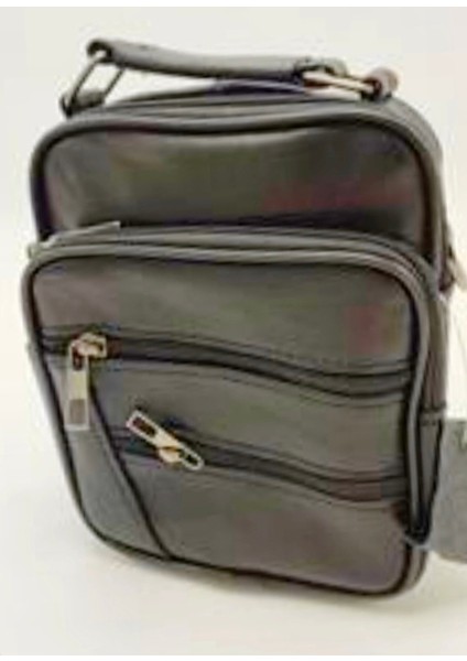 Erkek Lüks Siyah Renk Küçük Boy Bol Bölmeli El Çantası