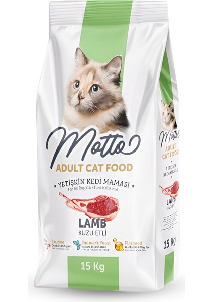 Kuzu Etli Yetişkin Kedi Maması 15KG