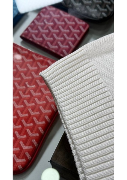 Tüylü Nakış Logo Detaylı Erkek Triko Kazak fırsatları