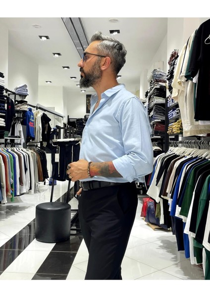 Regular Fit Keten Pamuk Erkek Gömlek modelleri