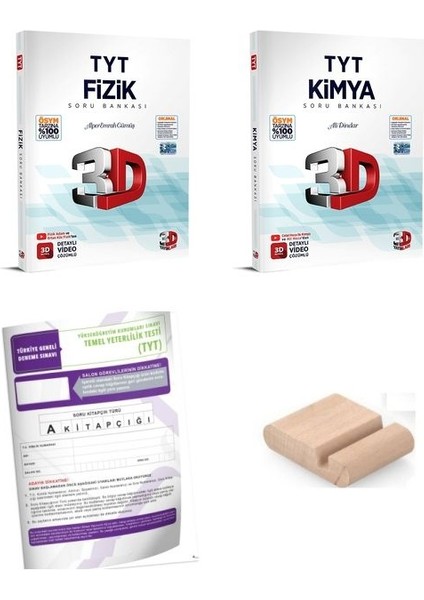 3D Tyt Fizik Kimya Sayısal Soru Bankası Yks 2026 + Telefon Tutucu + Tyt Deneme