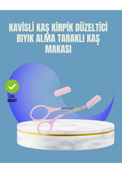 Tarak ve Fırça Başlıklı Kaş Şekillendirme Makası