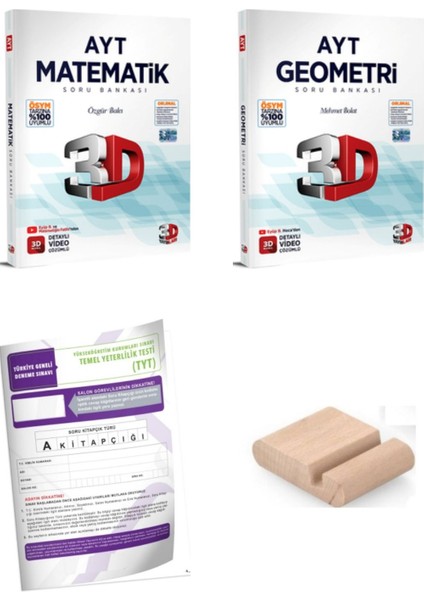 3D Ayt Matematik Geometri Soru Bankası Yks 2026 + Telefon Tutucu + Tyt Deneme
