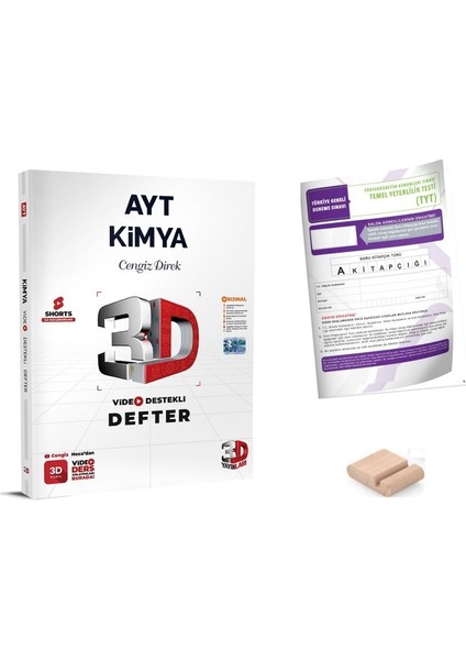 3D Ayt Kimya Video Destekli Defter - Yks 2026 + Telefon Tutucu + Tyt Deneme