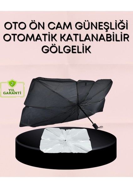 Uv Korumalı Şemsiye Tipi Oto Güneşliği - Geniş Araç Uyumu