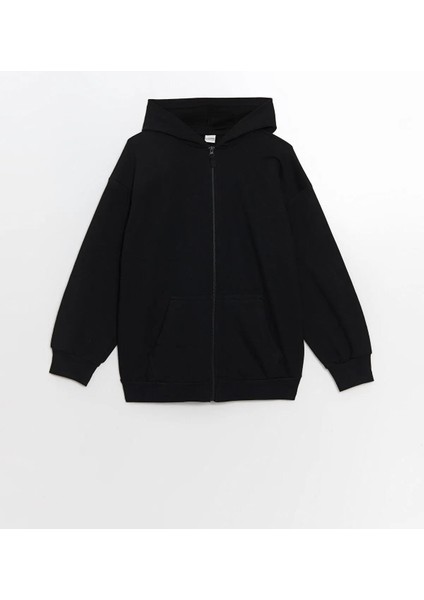 Lcw Kids Kapüşonlu Kız Çocuk Fermuarlı Sweatshirt (W5)