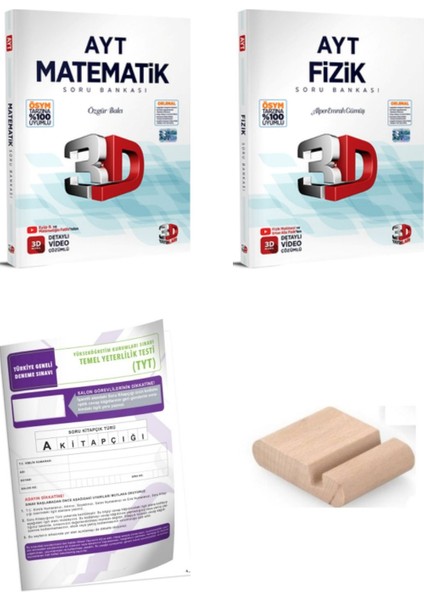 3D Ayt Matematik Fizik Sayısal Soru Bankası Yks 2026 + Telefon Tutucu + Tyt Deneme