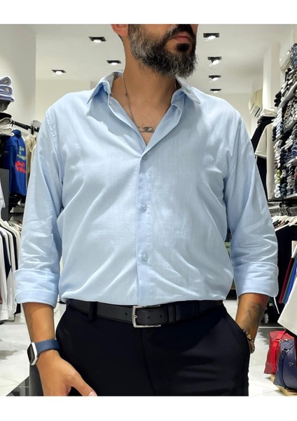 Regular Fit Keten Pamuk Erkek Gömlek fiyatları