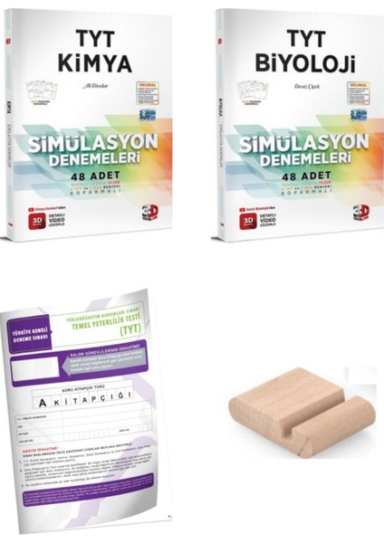3D Tyt Kimya Biyoloji Sayısal Simülasyon Deneme Yks 2026 + Telefon Tutucu + Tyt Deneme