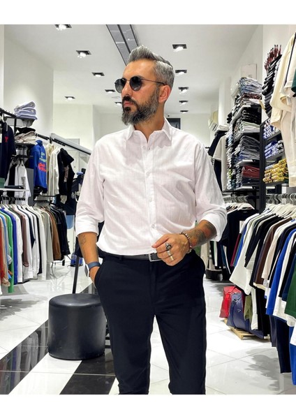 Regular Fit Keten Pamuk Erkek Gömlek fiyatları