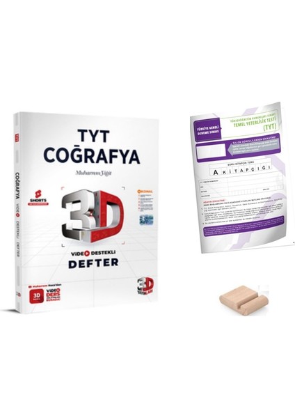 3D Tyt Coğrafya Video Destekli Defter - Yks 2026 + Telefon Tutucu + Tyt Deneme