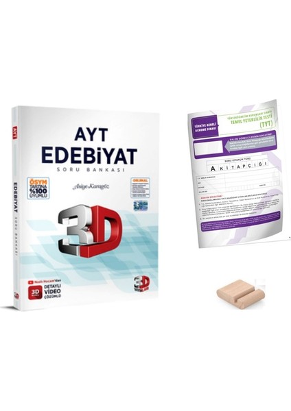 3D Ayt Edebiyat Soru Bankası -Yks 2026 + Telefon Tutucu + Tyt Deneme