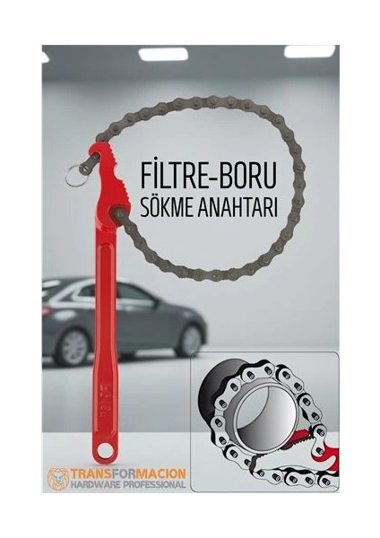 Bx Zincirli Filtre Sökme Anahtarı - Boru Sökme Anahtarı