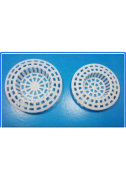 2'li Beyaz Plastik Lavabo Süzgeci Seti, Pratik ve Şık Tasarım