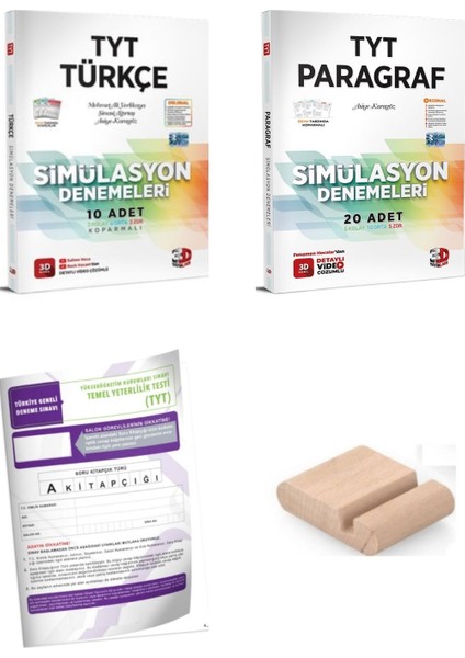 3D Tyt Türkçe Paragraf Simülasyon Deneme Yks 2026 + Telefon Tutucu + Tyt Deneme