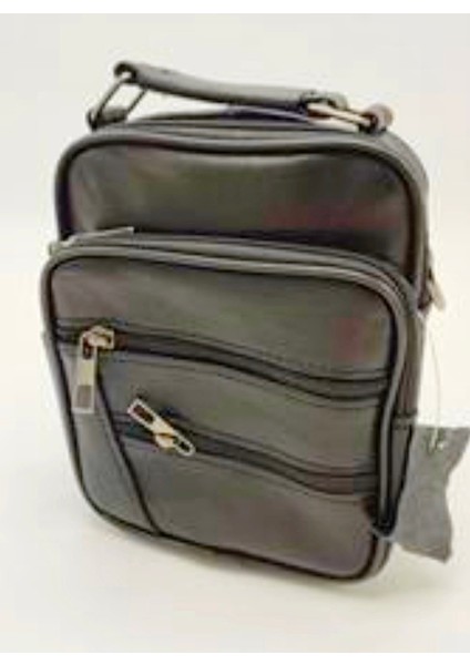 Erkek Lüks Siyah Renk Küçük Boy Bol Bölmeli El Çantası