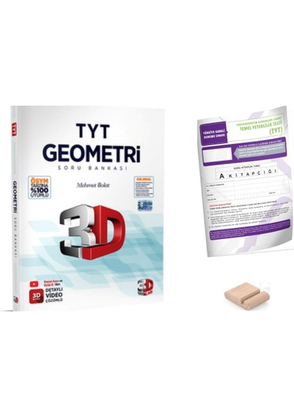 3D Tyt Geometri Soru Bankası - Yks 2026 + Telefon Tutucu + Tyt Deneme
