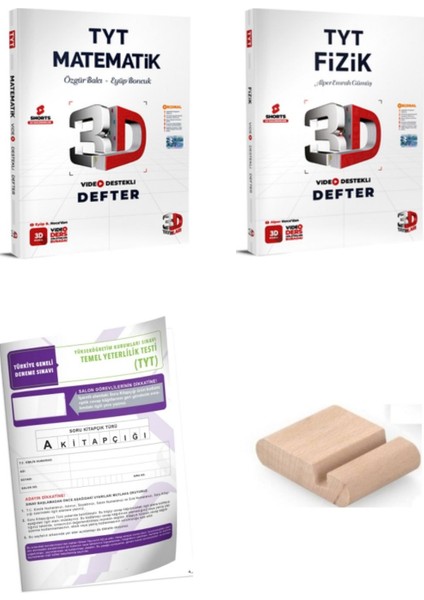 3D Tyt Matematik Fizik Sayısal Video Destekli Defter Yks 2026 + Telefon Tutucu + Tyt Deneme
