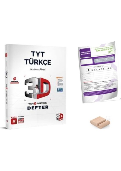 3D Tyt Türkçe Video Destekli Defter - Yks 2026 + Telefon Tutucu + Tyt Deneme