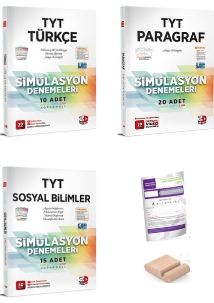 3D Tyt Türkçe Paragraf Sosyal Bilimler Simülasyon Deneme Yks 2026 + Telefon Tutucu + Tyt Deneme
