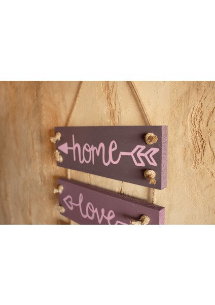 4'lü El Yapımı Jüt Halat Askılı Rengarenk Mottolu Ahşap Iç ve Dış Mekan Bohem Duvar Panosu modelleri