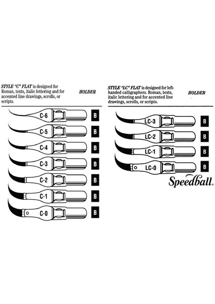 Speedball C2 Flat Kalem Ucu (Ref. 7002B) – Hat ve Kaligrafi Yazı Için Profesyonel Paslanmaz Çelik Uç fırsatları