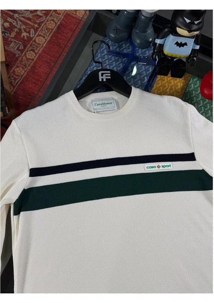 Logo Embroıded Knıtwear Ls