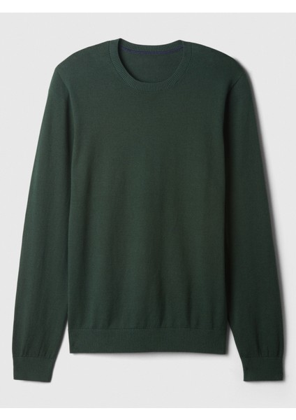 Erkek Yeşil %100 Pamuk Crew Kazak fiyatları