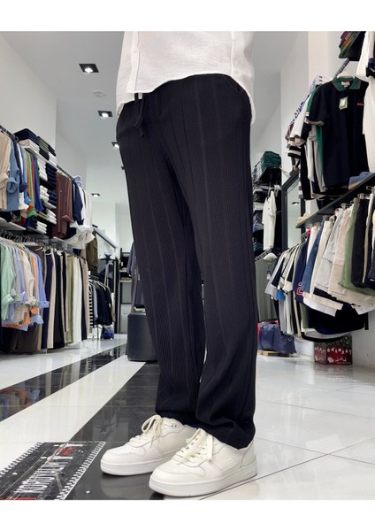 Fitil Desenli Jakarlı Erkek Baggy Jogger