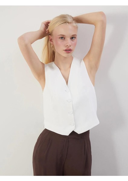 Xsıde V Yaka Kadın Klasik Yelek (S5)