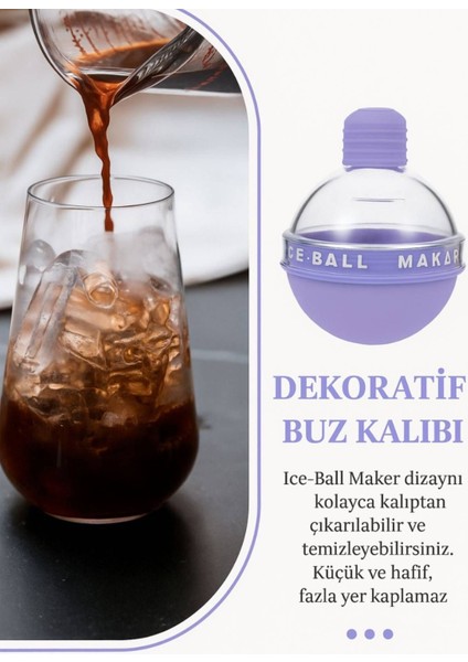 Dev Buz Topu Kalıbı – Içeceklerinizi Uzun Süre Soğuk Tutan Buz Küresi Kalıbı ( 1 Adet ) fiyatları