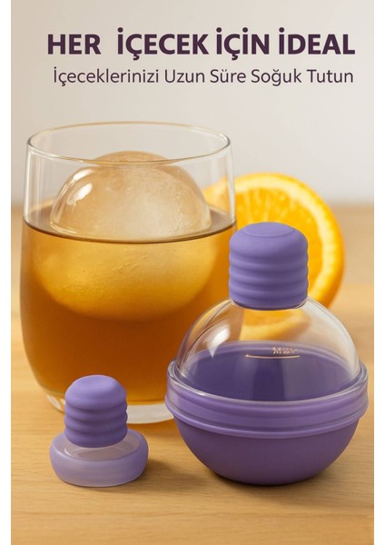 Dev Buz Topu Kalıbı – Içeceklerinizi Uzun Süre Soğuk Tutan Buz Küresi Kalıbı ( 1 Adet ) indirimleri