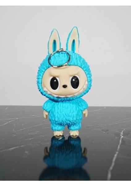 Labubu Figür Anahtarlık 2 Adet Turkuaz 13 cm Kaliteli -