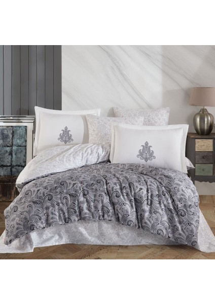 Çift Kişilik Saten Nev Mirabel Gri