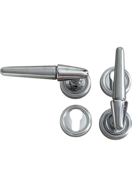 Onur Saten Gümüş Krom Rozetli Pirinç Yale Çelik Kapı Kolu, Lüks, Paslanmaz, Uzun Ömürlü, 1 Takım fiyatları