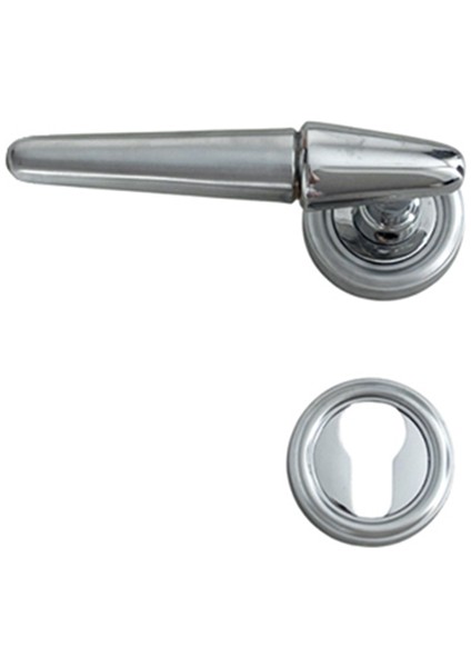 Onur Saten Gümüş Krom Rozetli Pirinç Yale Çelik Kapı Kolu, Lüks, Paslanmaz, Uzun Ömürlü, 1 Takım modelleri