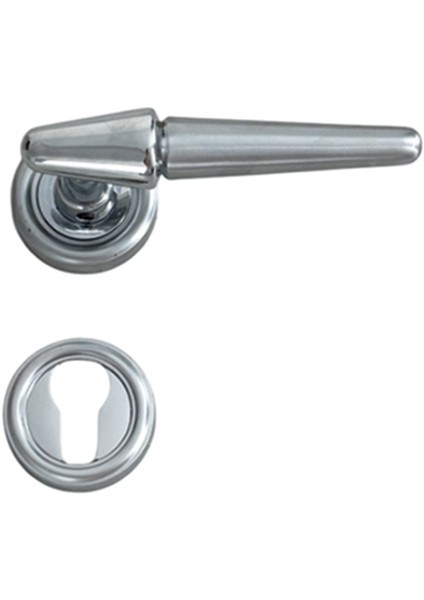 Onur Saten Gümüş Krom Rozetli Pirinç Yale Çelik Kapı Kolu, Lüks, Paslanmaz, Uzun Ömürlü, 1 Takım indirimleri