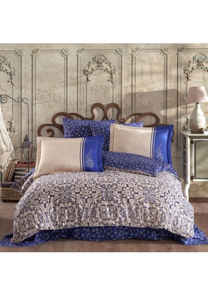 Çift Kişilik Saten Nev Leona Lacivert