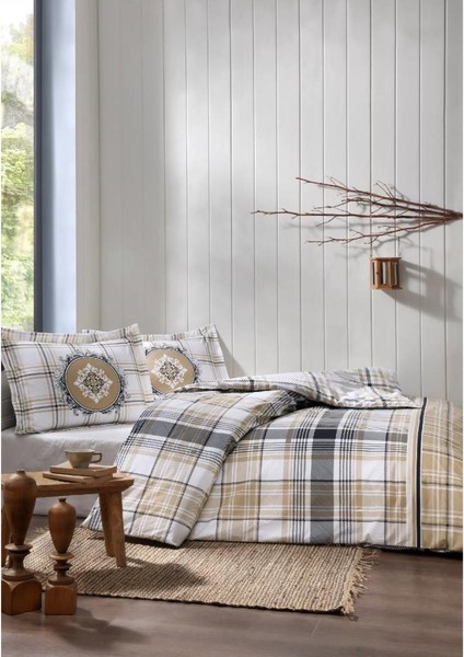 Özdilek Çift Kişilik Ranforce Nev Takımı Ocre Bej