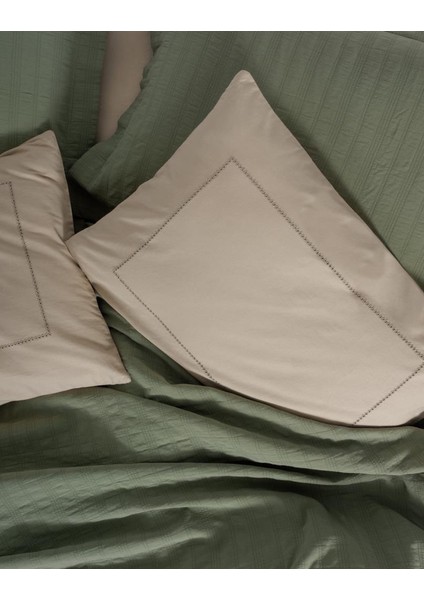 Çift Kişilik Yatak Örtülü Pike Takımı Natura Vilo Yeşil modelleri