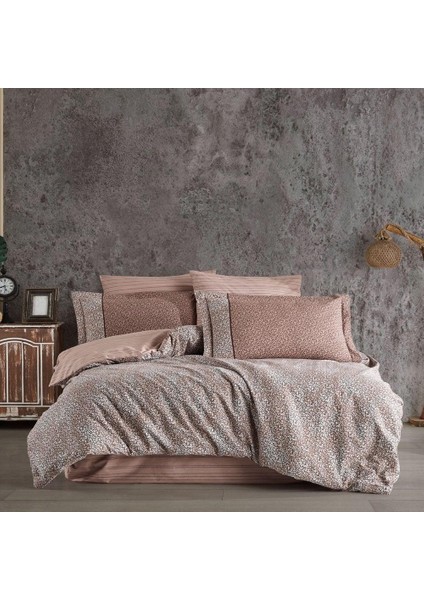Çift Kişilik Poplin Nev Takımı Silvana Kahve