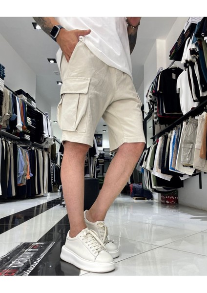 Kargo Cepli Lastikli Erkek Denim Şort fiyatları