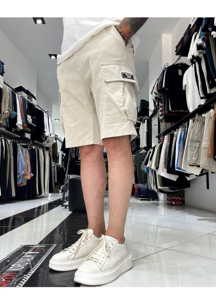 Kargo Cepli Lastikli Erkek Denim Şort fırsatları
