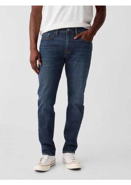 Erkek Koyu Mavi Dar GapFlex Jean