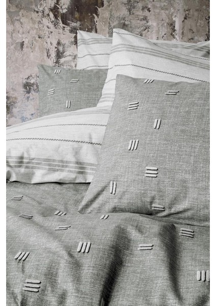 Klein Nakışlı Çift Kişilik Nev Takımı Patara Gri fiyatları