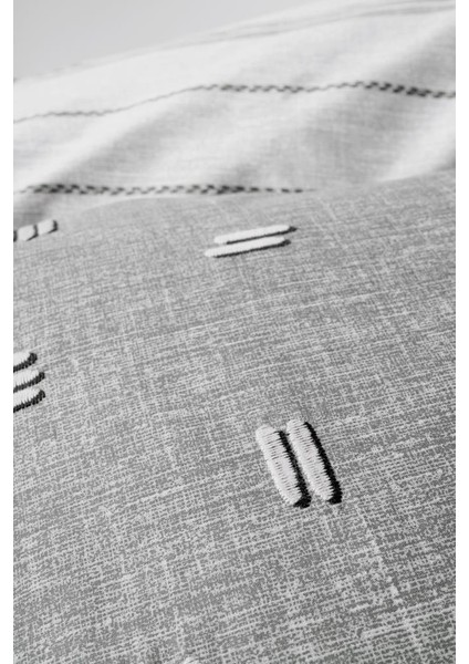 Klein Nakışlı Çift Kişilik Nev Takımı Patara Gri modelleri