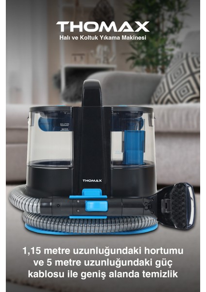 Taşınabilir Halı ve Koltuk Temizleme Makinesi DMW001A modelleri