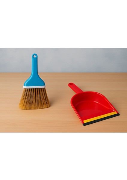 Mini El Süpürgesi ve Faraş Seti – Pratik ve Temizliğe Uygun 2'li Takım