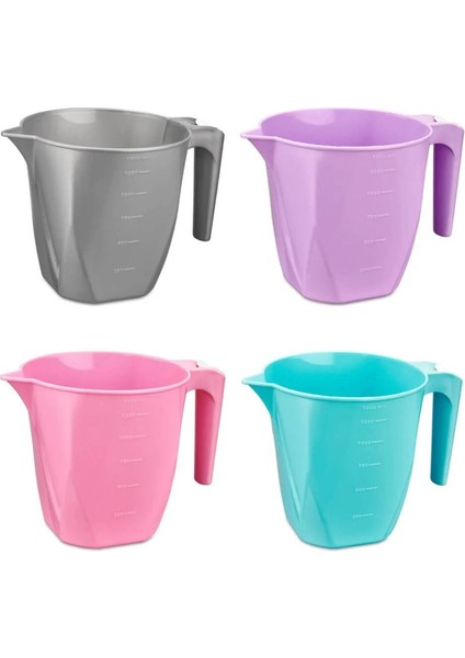Renkli 1500 ml Banyo Maşrapası ve 6'lı Set, Şık ve Kullanışlı Tasarım