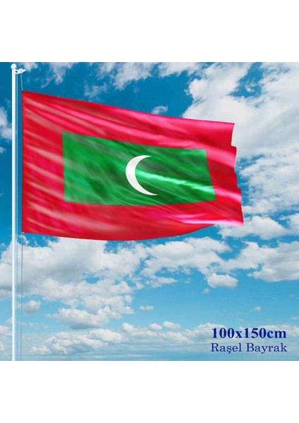 Maldivler Bayrağı Raşel Kumaş 100 x 150 cm